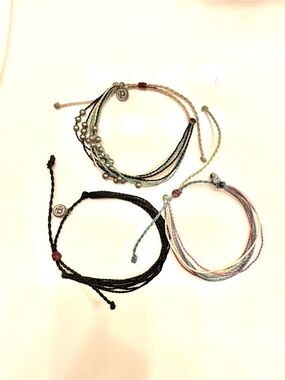 3 Pura Vida multi string bracelets